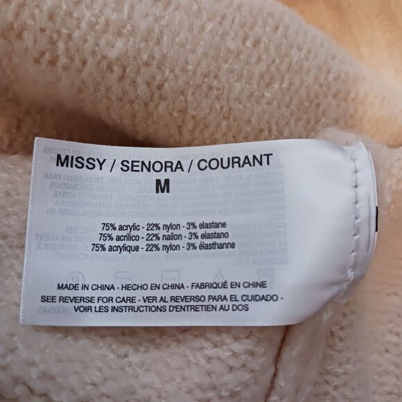 NEW Vintage‎ America Size M Western Boho Cream Cowlneck Cream Sweater - Picture 8 of 11